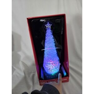 New Merry Moments Holiday Figurine Light Up Christmas Tree